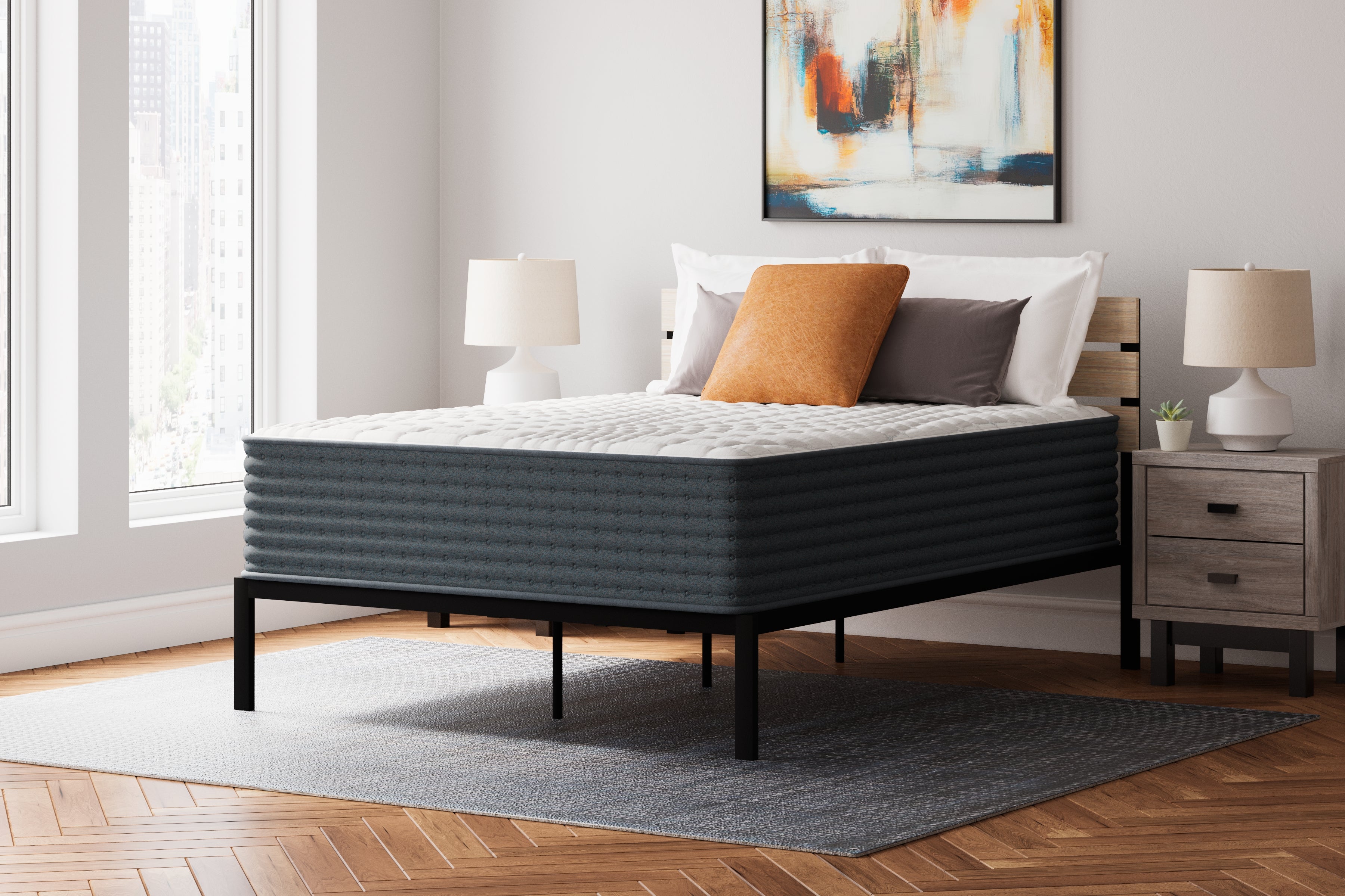 Luxury Living Gallery - Ashley Furniture - Hybrid 1400 Mattresses - King / White - M43741