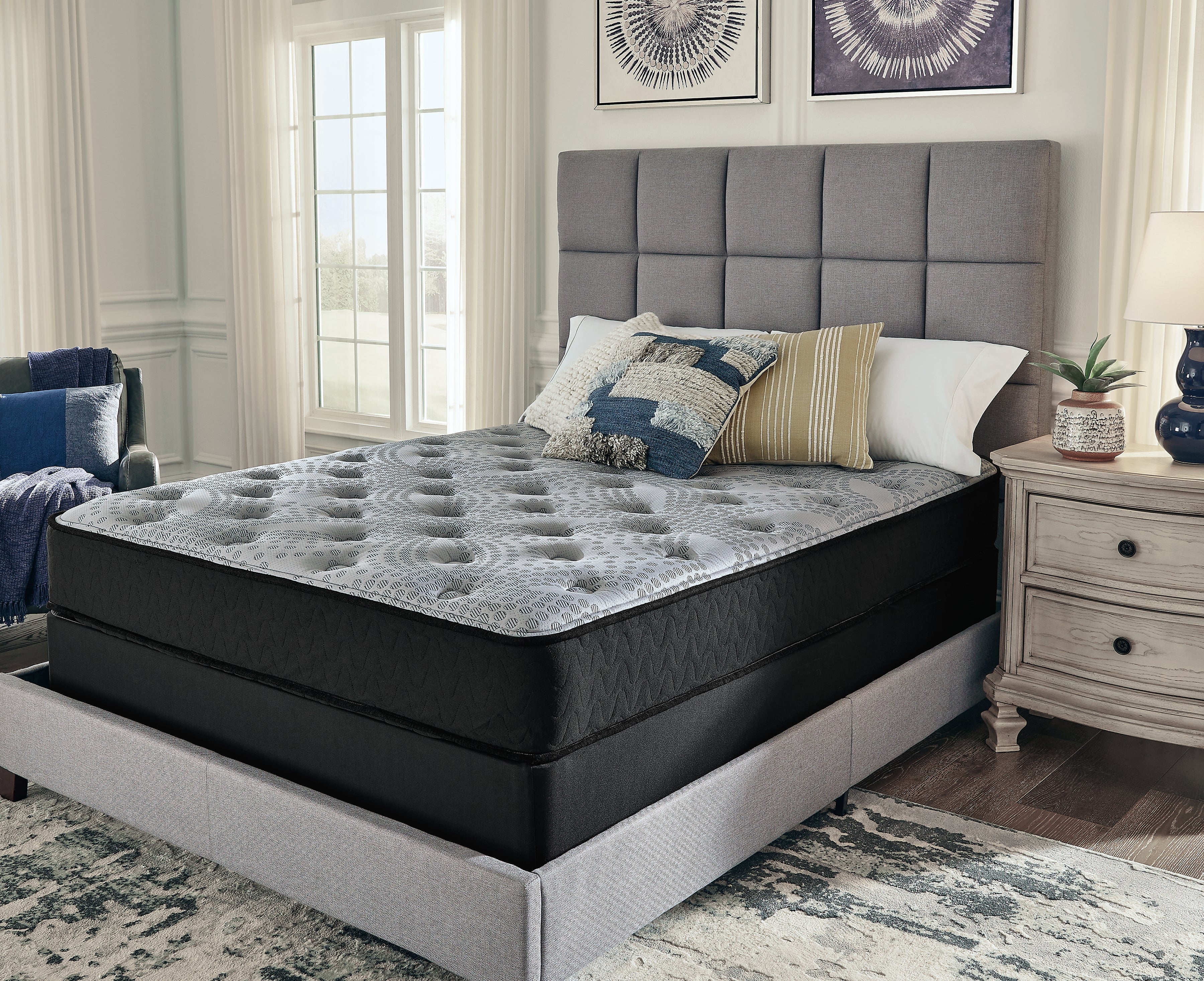 Luxury Living Gallery - Ashley Furniture - Comfort Plus Mattresses - King / Gray - M50941