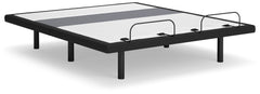 Luxury Living Gallery - Ashley Furniture - Best Base with Lumbar and Audio King Adjustable Base - King Adjustable Base / Charcoal Gray - M5X542