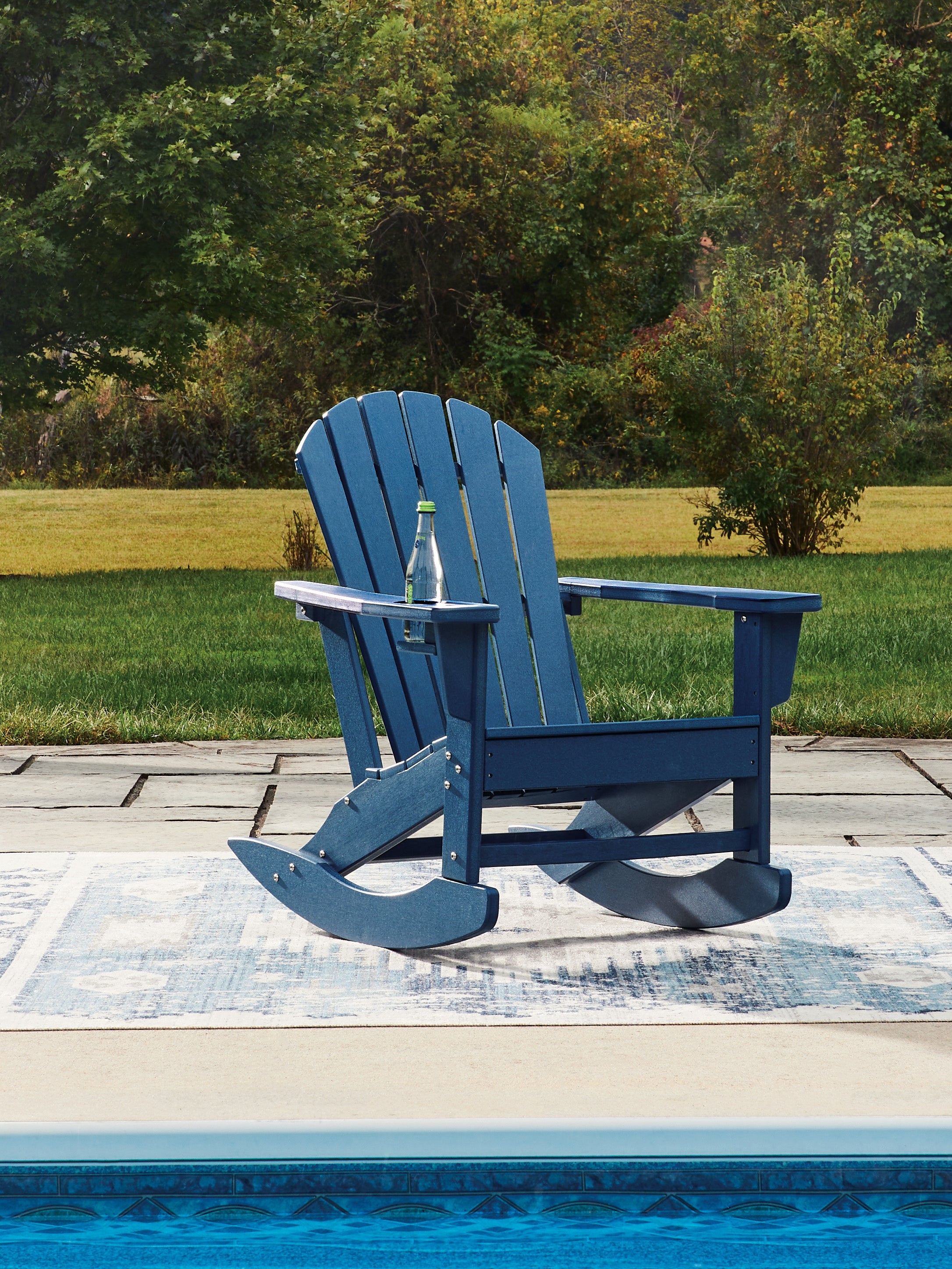 Luxury Living Gallery - Ashley Furniture - Sundown Shores Outdoor - Rocking Chair / Blue - PCP019-827
