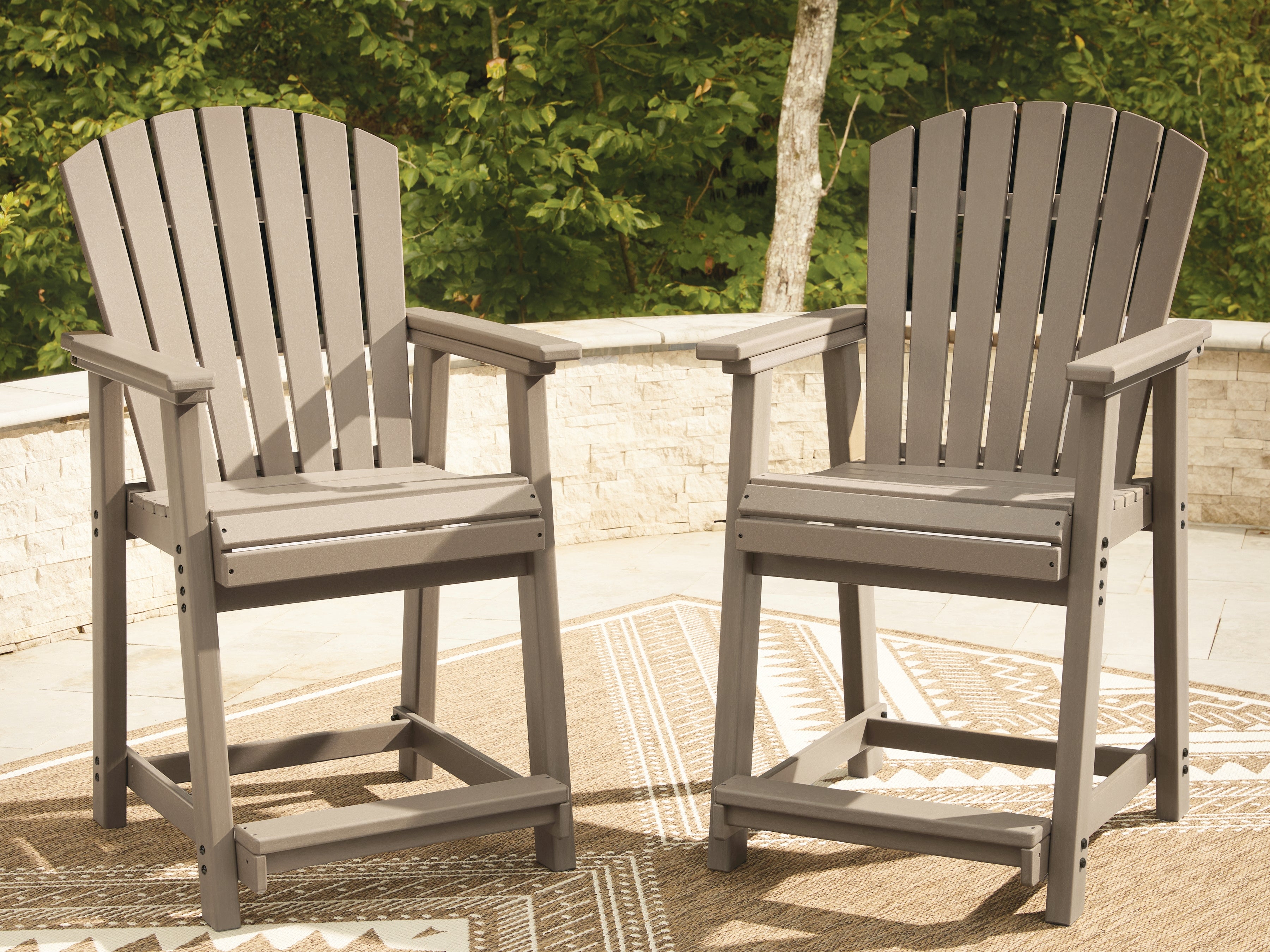 Luxury Living Gallery - Ashley Furniture - Seacliff Beach Outdoor - Barstool (Set of 2) - PCP228-124