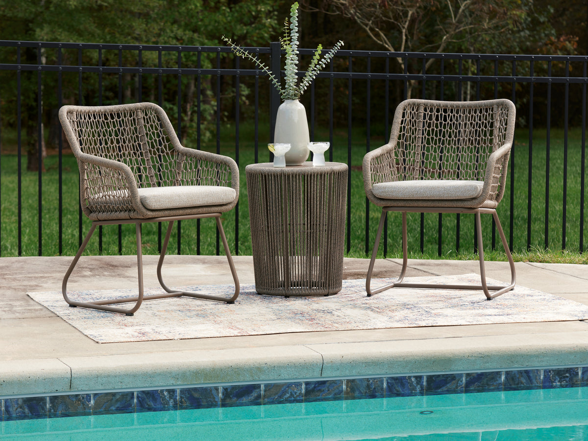 Luxury Living Gallery - Ashley Furniture - Majors Beach Outdoor - Chairs w/CUSH/Table Set (3/CN) - PCP321-050