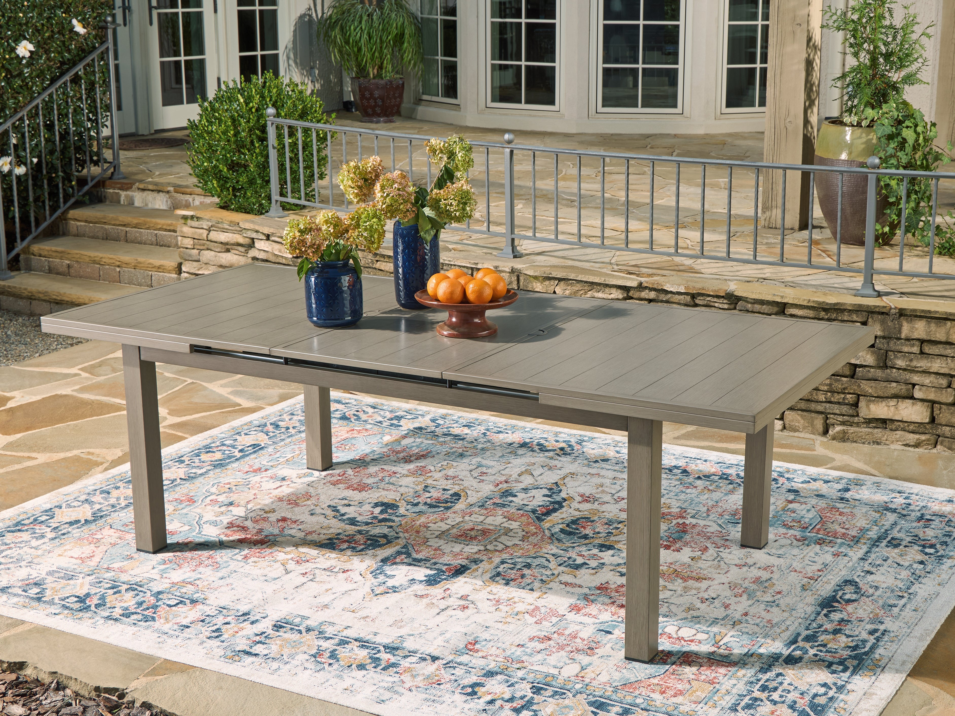 Luxury Living Gallery - Ashley Furniture - Beach Front Outdoor - RECT Dining Room EXT Table / Beige - P323-635