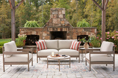 Luxury Living Gallery - Ashley Furniture - Bluff Trail Outdoor - Love/Chairs/Tables Set (5/CN) - PCP383-080