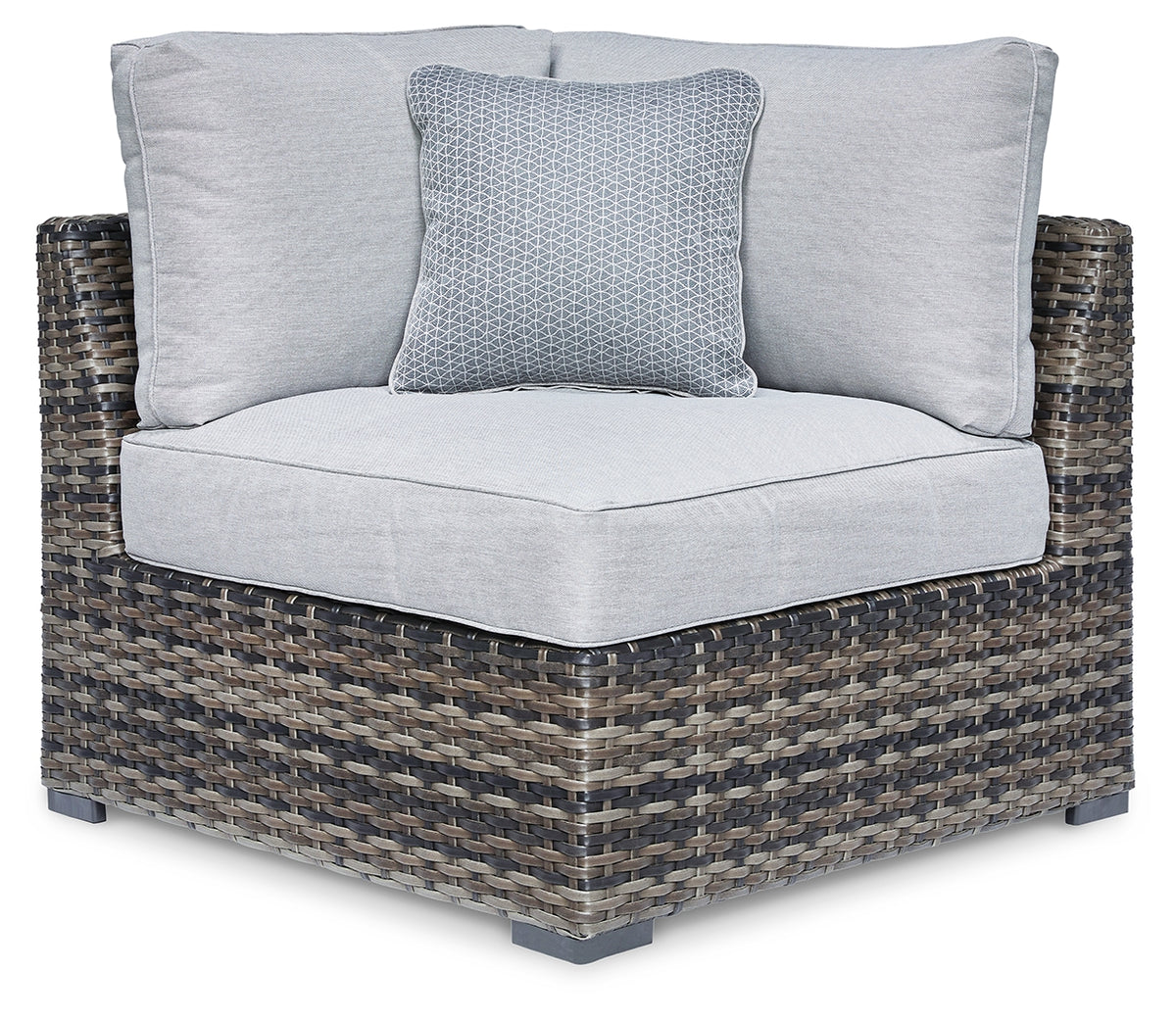Luxury Living Gallery - Ashley Furniture - Harbor Court Outdoor - Armless Chair w/Cushion (Set of 2) / Gray - P459-846