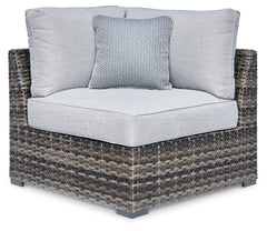 Luxury Living Gallery - Ashley Furniture - Harbor Court Outdoor - Armless Chair w/Cushion (Set of 2) / Gray - P459-846