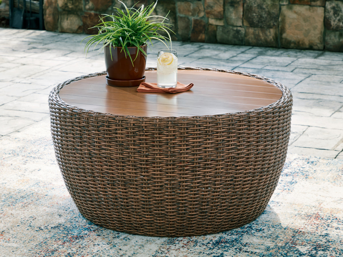 Luxury Living Gallery - Ashley Furniture - Double Point Outdoor - Round Cocktail Table - PCP503-708