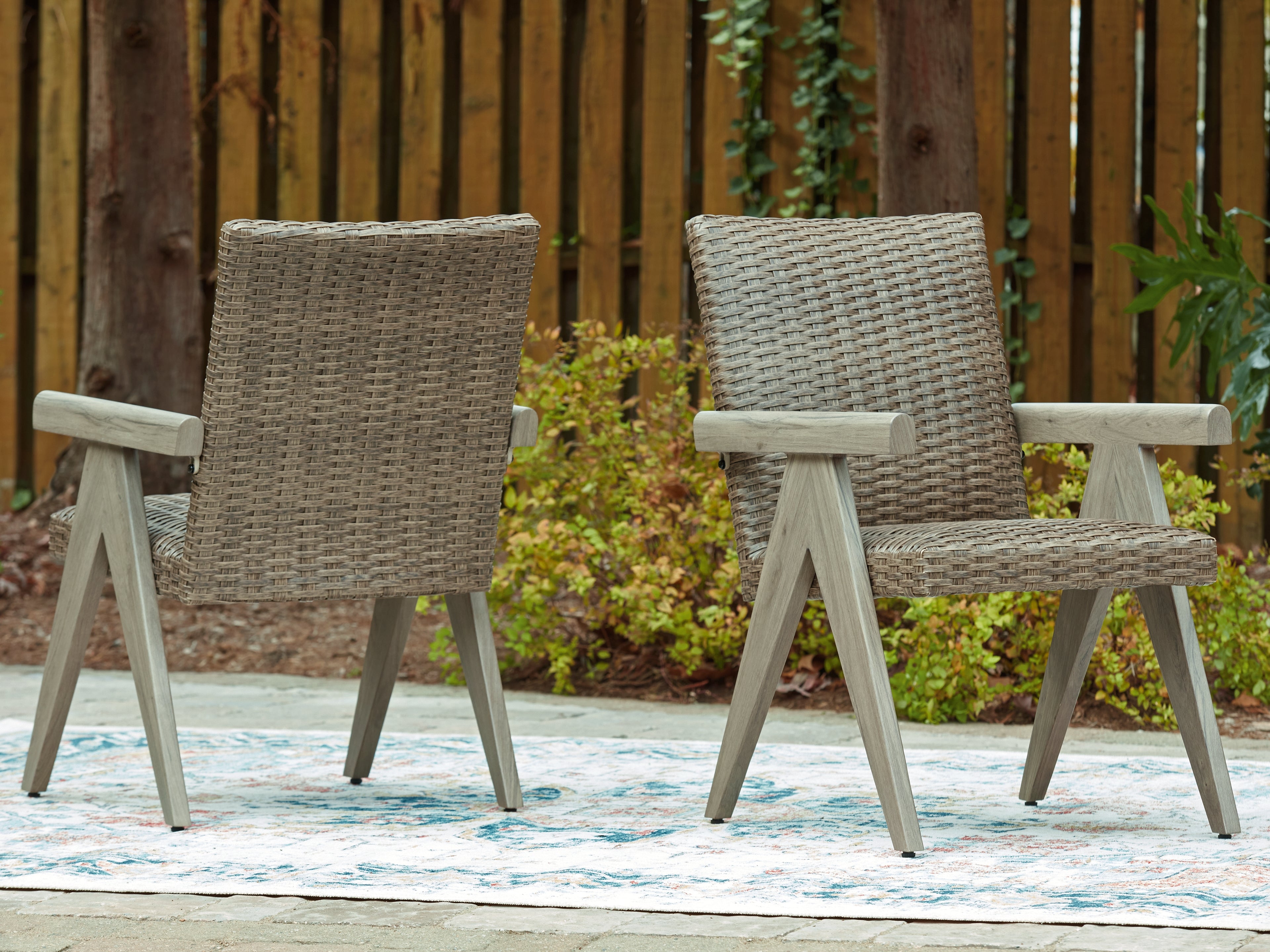 Luxury Living Gallery - Ashley Furniture - Cliff Trails Outdoor - Arm Chair (Set of 2) / Beige - PCP690-601A