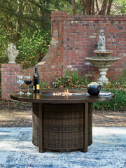 Luxury Living Gallery - Ashley Furniture - Monterey Point Outdoor - Round Fire Pit Table - PCP760-776