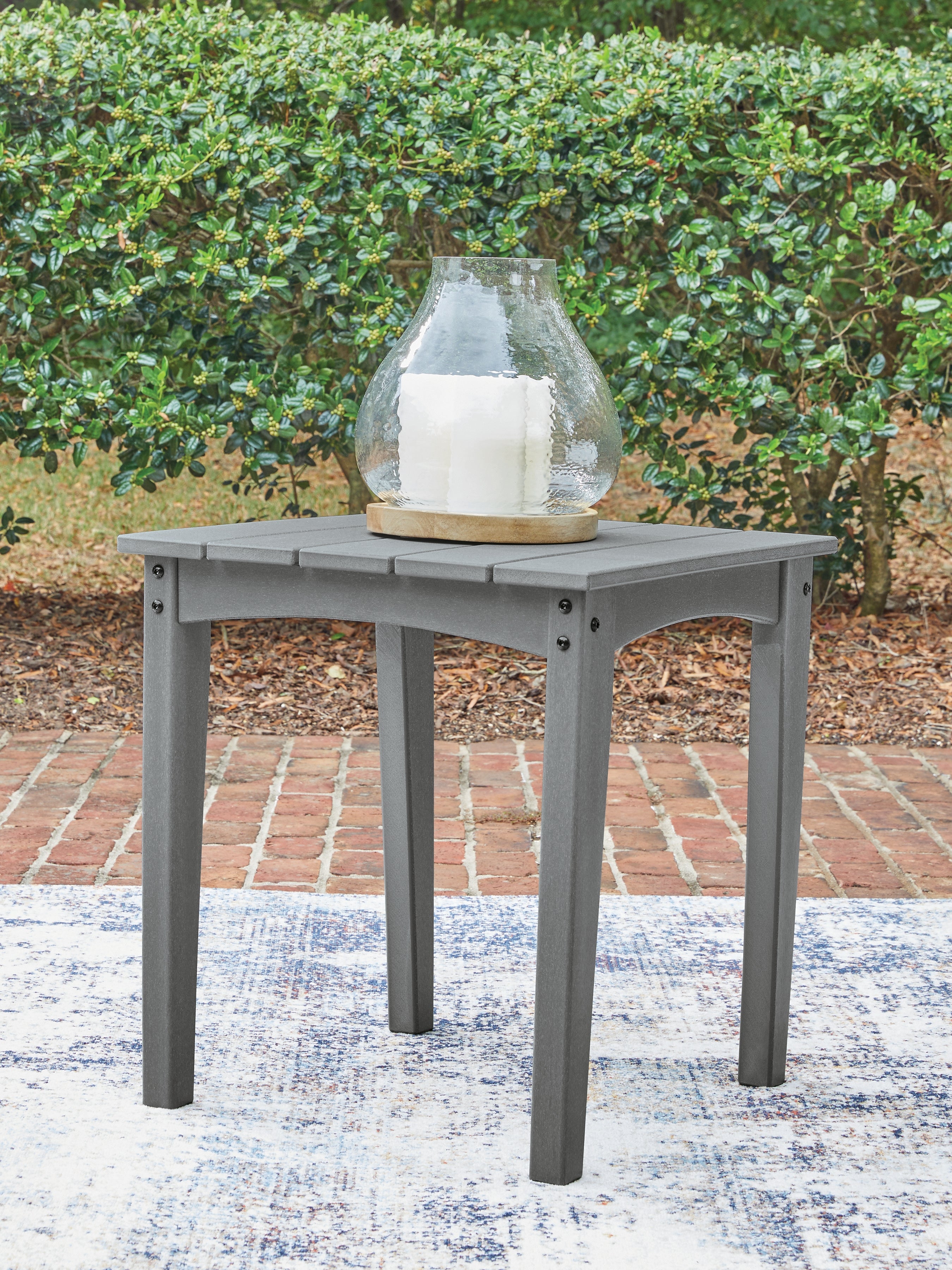 Luxury Living Gallery - Ashley Furniture - Cove Beach Outdoor - Square End Table / Gray - PCP803-702