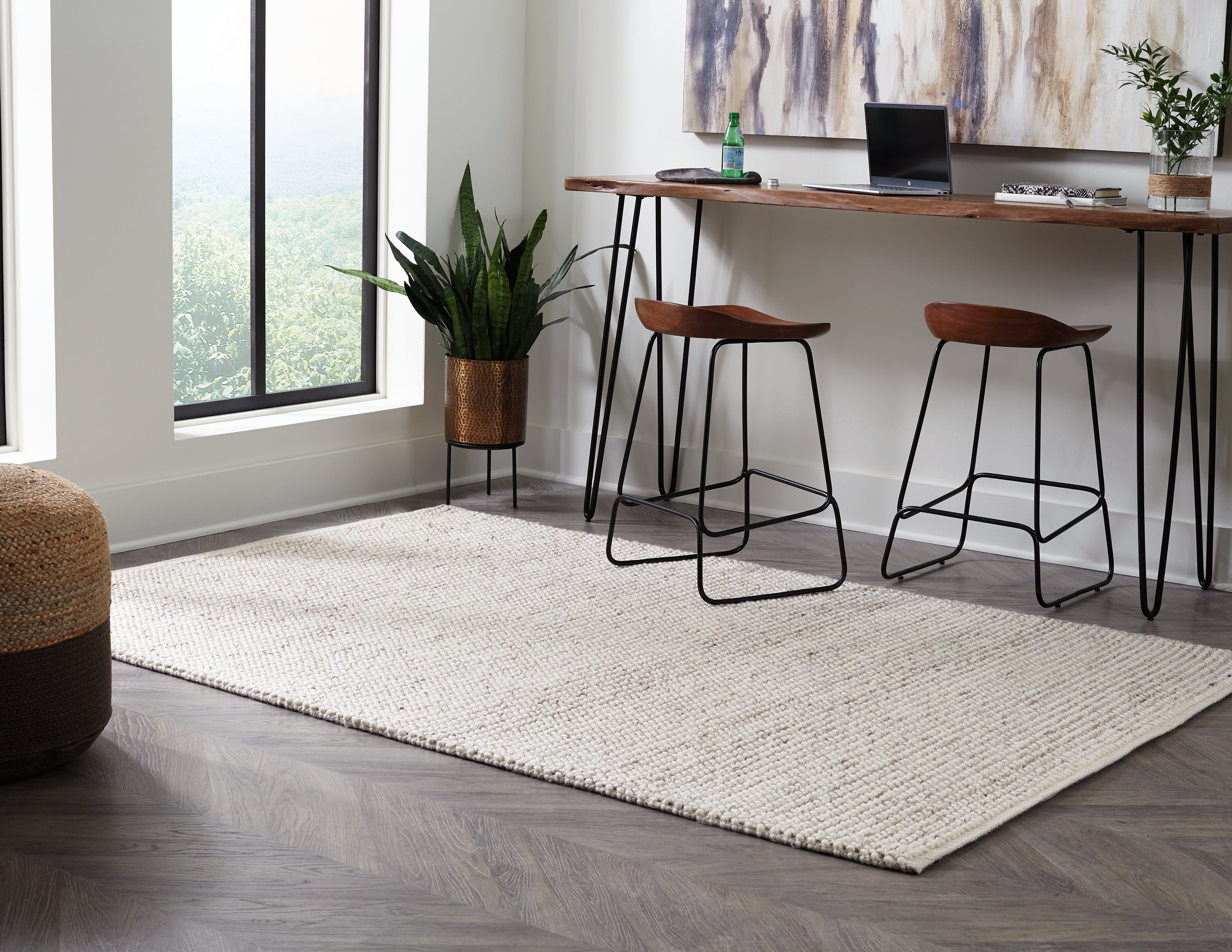 Luxury Living Gallery - Ashley Furniture - Jossick Rug - 7'8" x 10' Rug / Cream/Taupe - R405101