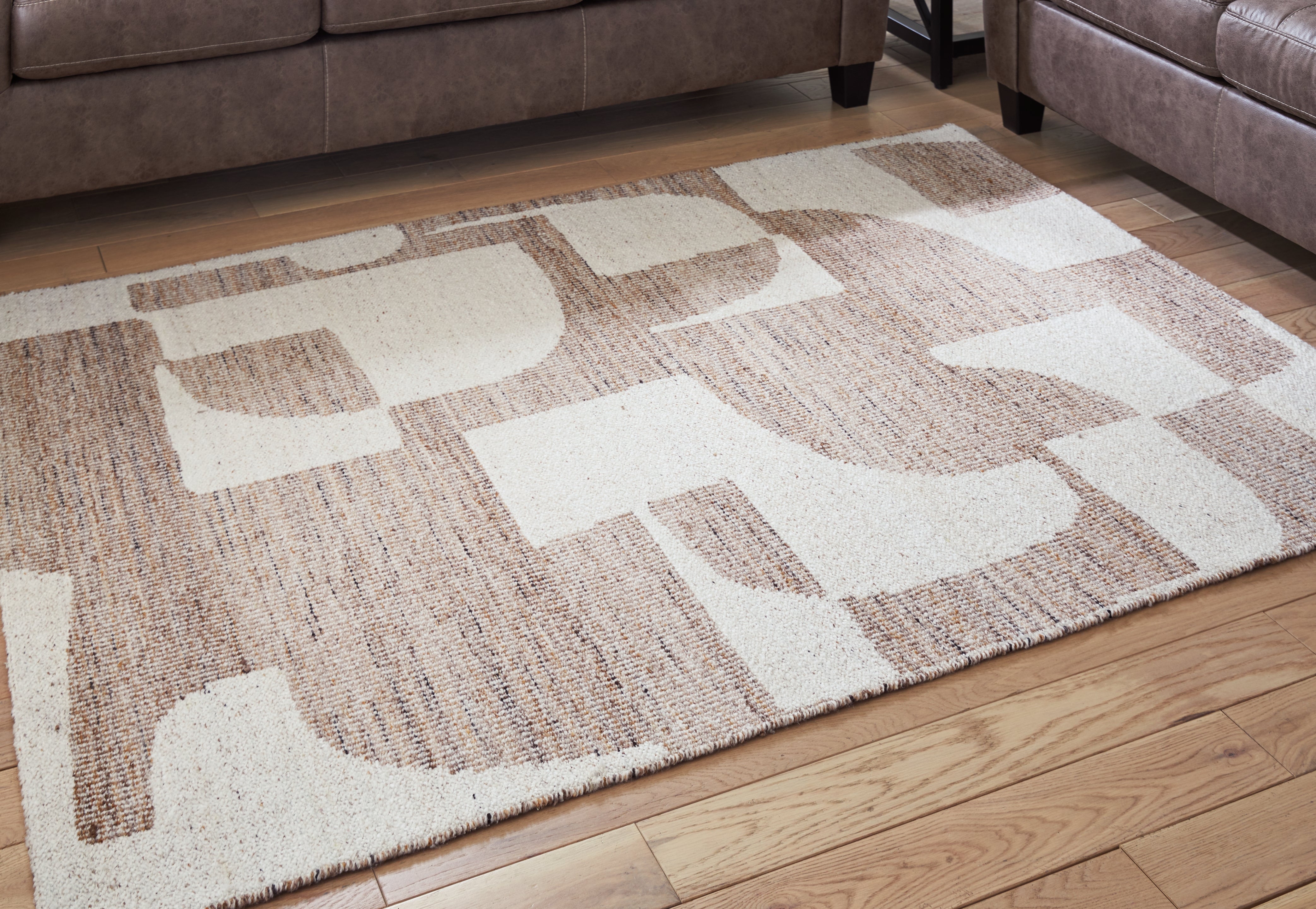 Luxury Living Gallery - Ashley Furniture - Brynnfield Rug - 5' x 7' Rug / Beige/Brown - R406372