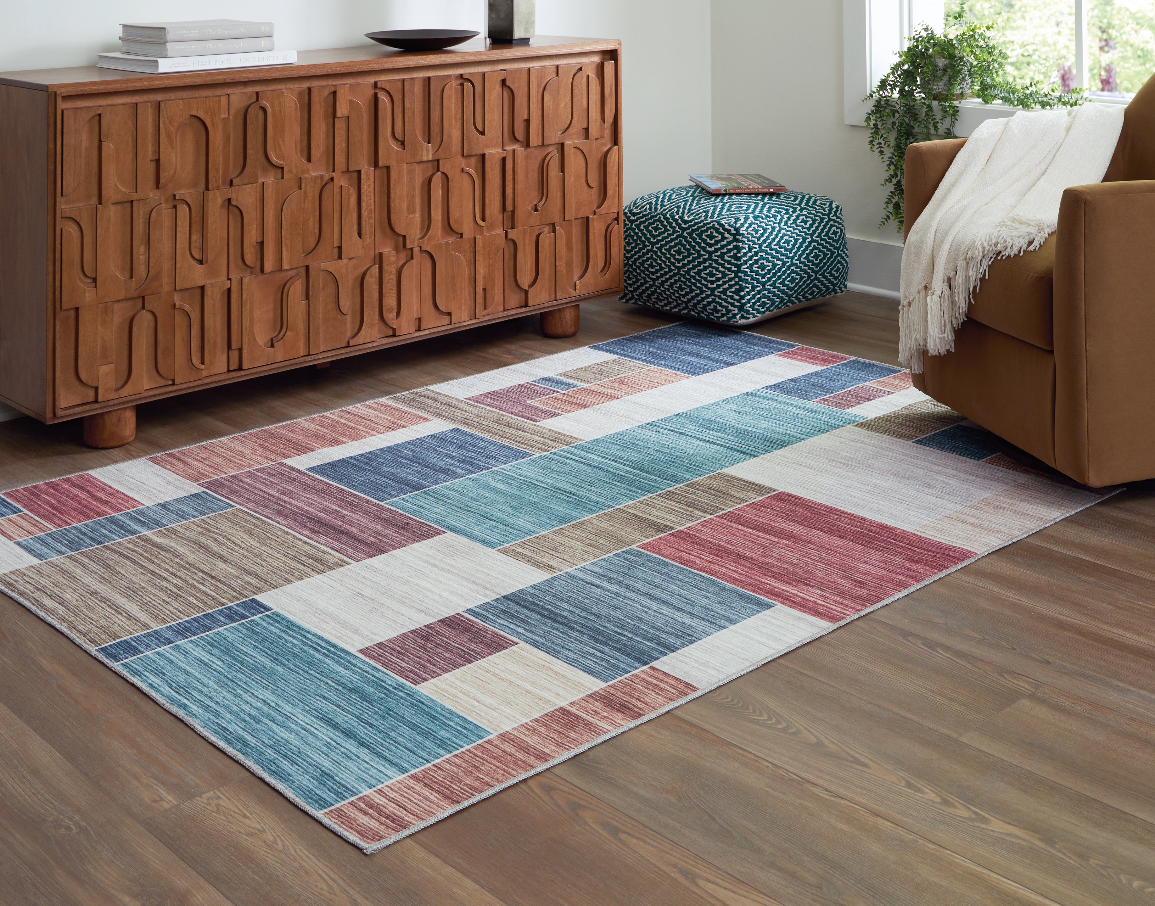 Luxury Living Gallery - Ashley Furniture - Numore Rug - 8' x 9'11" Washable Rug / Multi - R406661