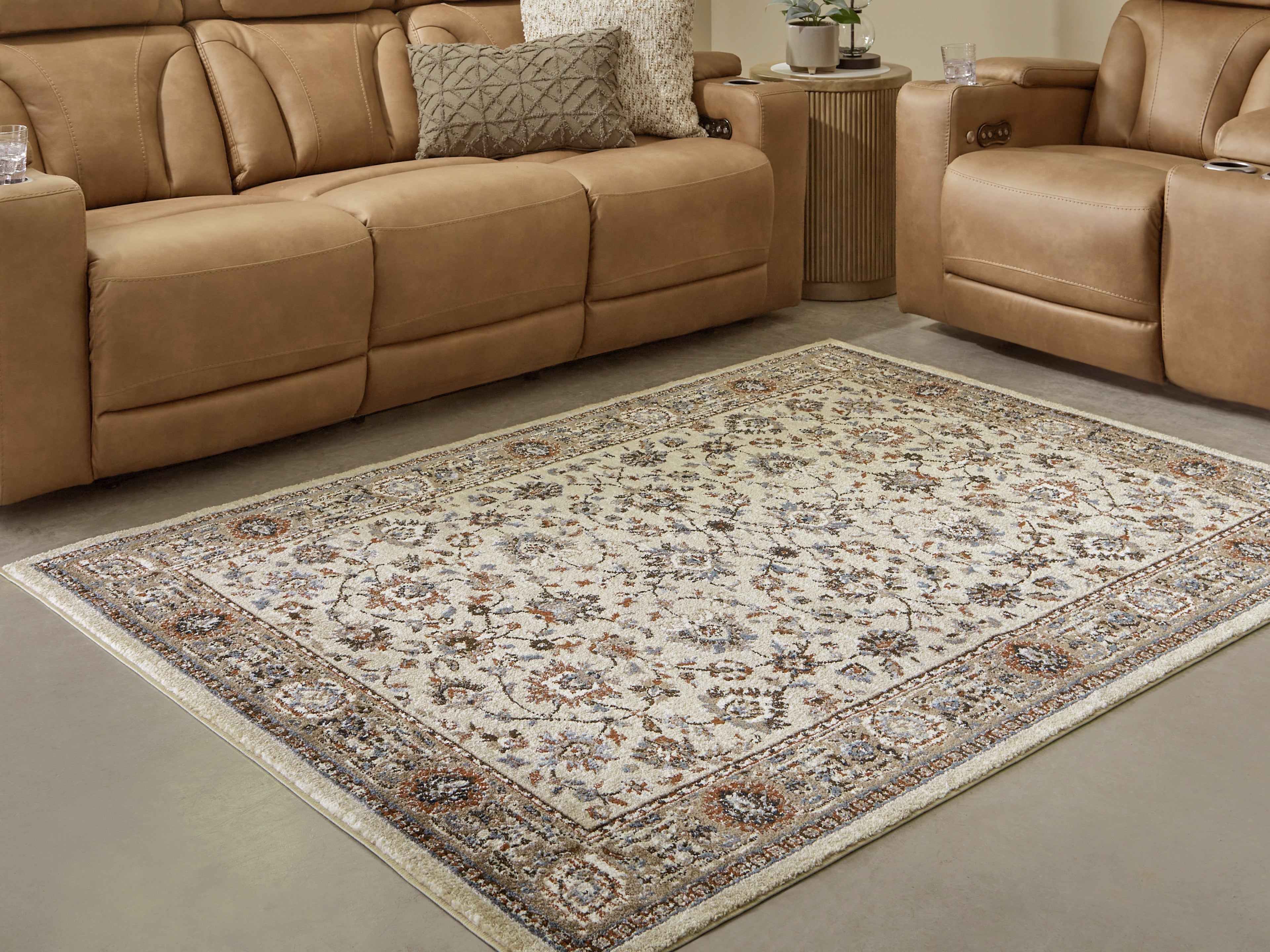 Luxury Living Gallery - Ashley Furniture - Beritham Rug - Medium Rug / Blue/Brown/Beige - R407262