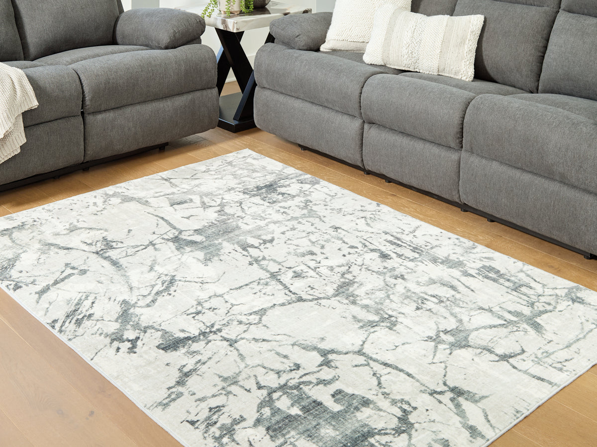 Luxury Living Gallery - Ashley Furniture - Tobinbury Rug - Washable 8' x 10' Area Rug / Gray - R407421