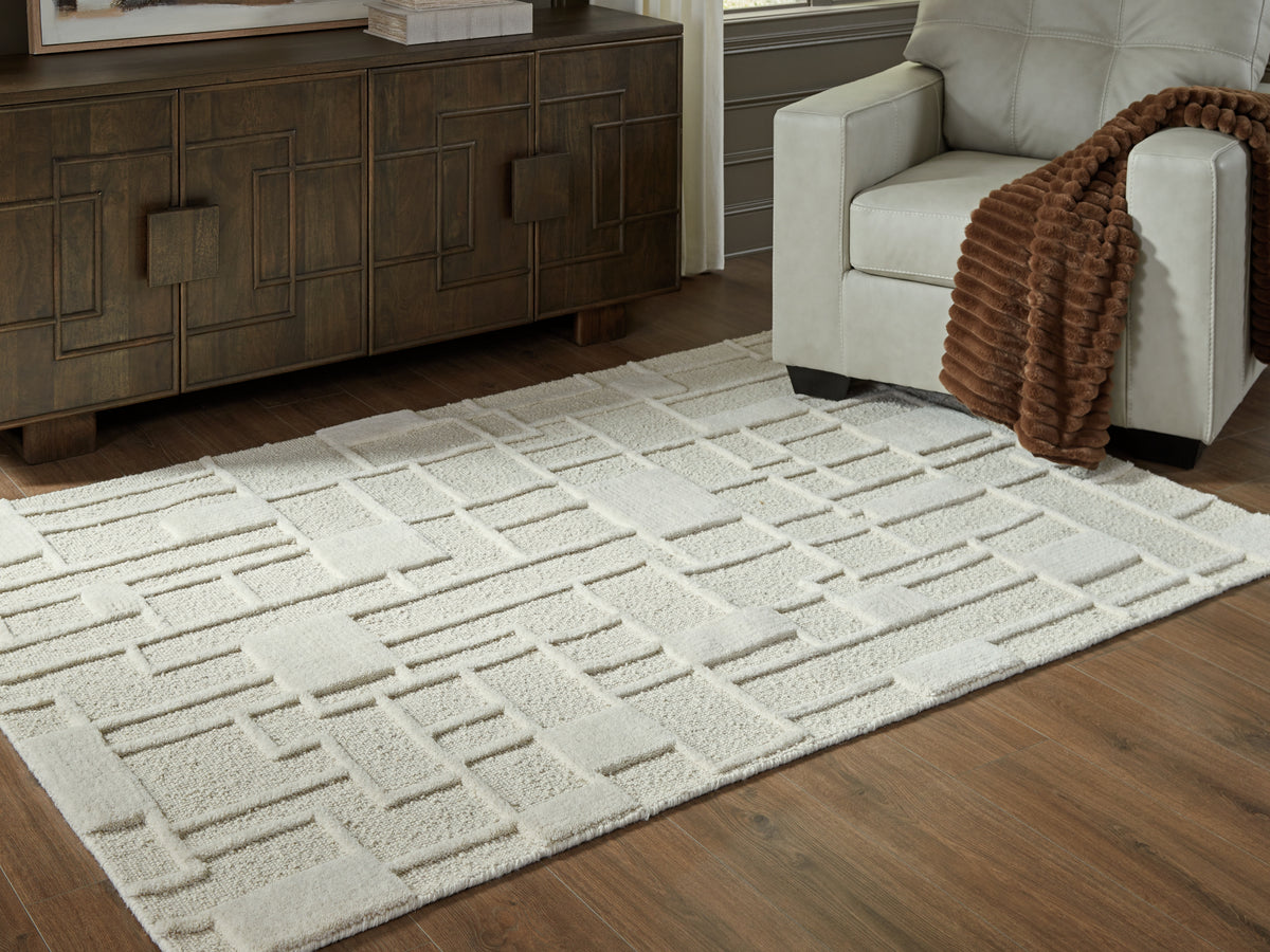 Luxury Living Gallery - Ashley Furniture - Empriss Rug - 7'8" x 10' Area Rug / Ivory - R407621