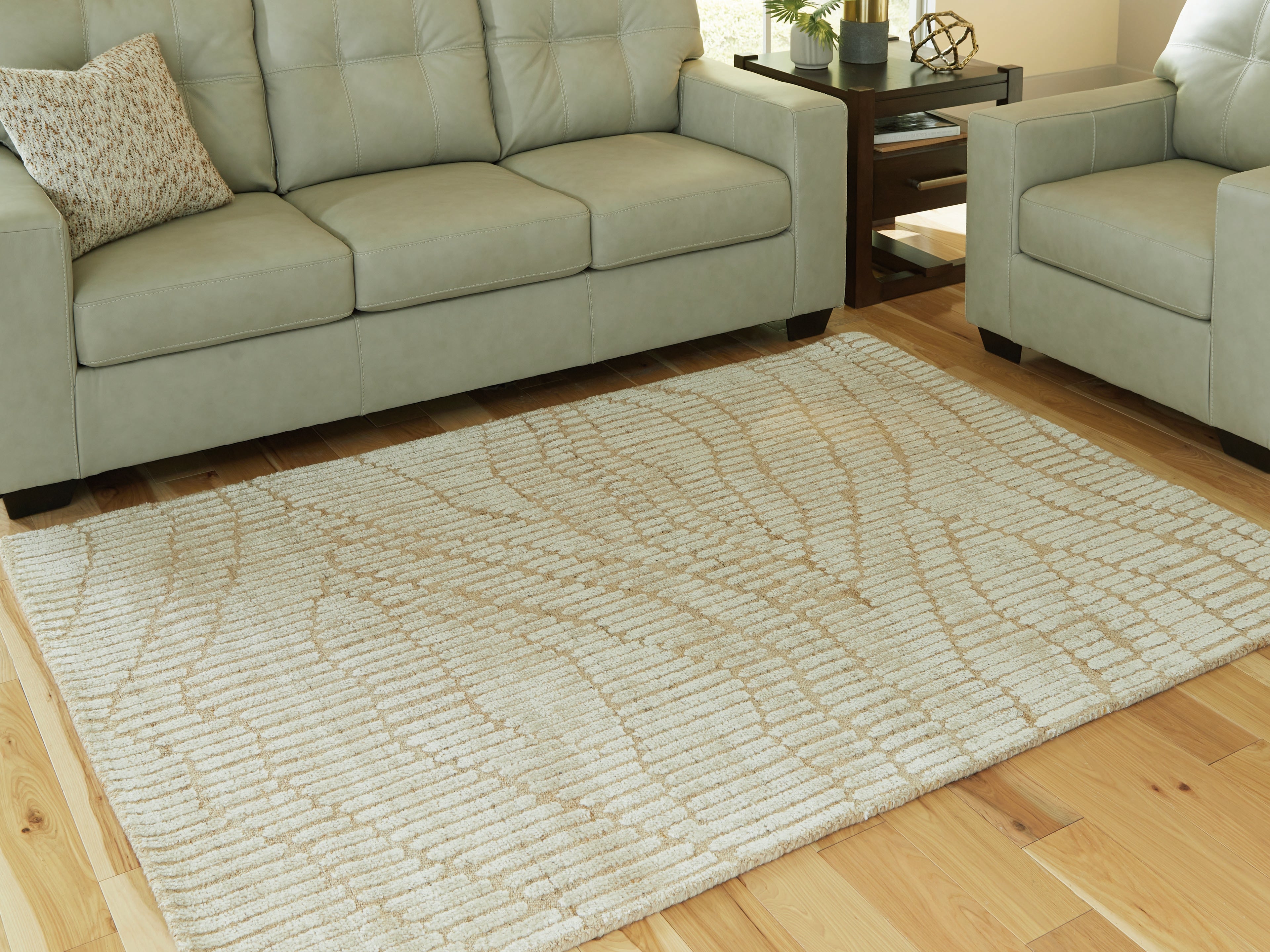 Luxury Living Gallery - Ashley Furniture - Jaseena Rug - 7'8" x 10' Area Rug / Beige/Tan - R407721