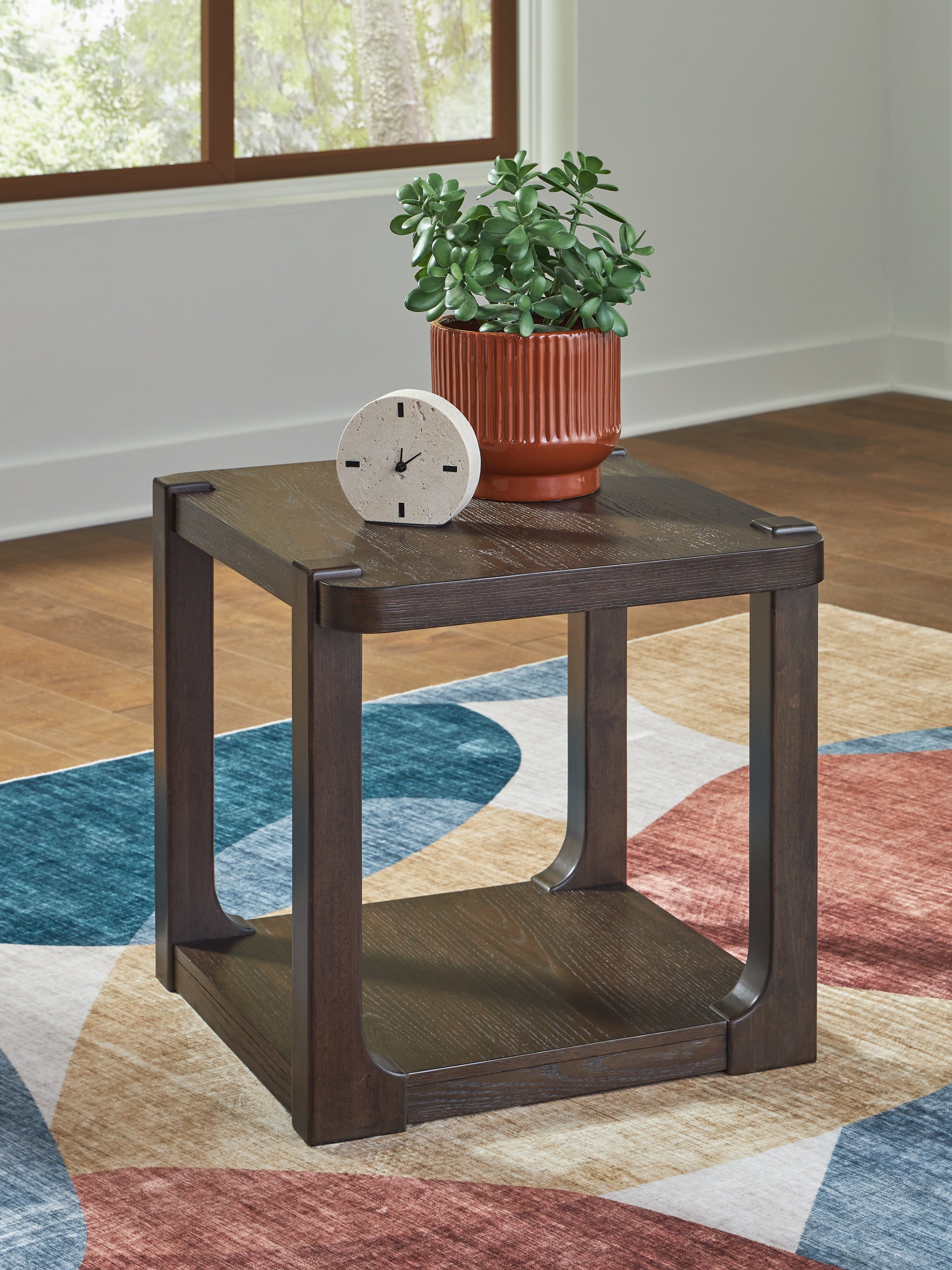 Luxury Living Gallery - Ashley Furniture - Breckington End Table - Rectangular End Table / Dark Brown - T656-3