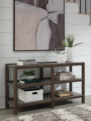 Luxury Living Gallery - Ashley Furniture - Kallenny Sofa Table - Sofa Table / Brown/Gray - T669-4