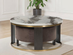 Luxury Living Gallery - Ashley Furniture - Jazmore Nesting Coffee Table (Set of 2) - Nesting Cocktail Tables (Set of 2) / Brown/Brass Finish - T671-22