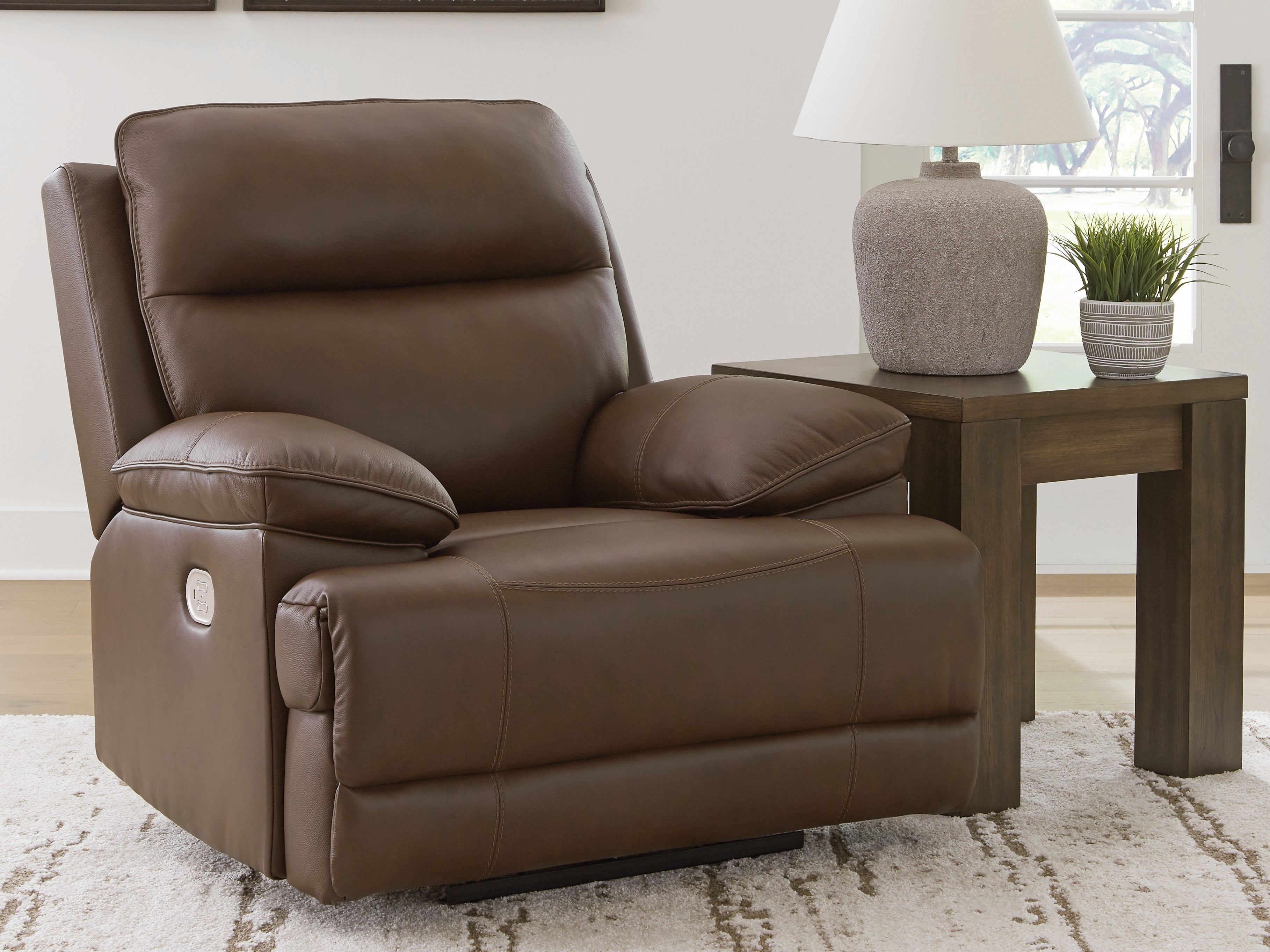 Luxury Living Gallery - Ashley Furniture - VonRyan Living Room - PWR Recliner/ADJ Headrest / Tobacco - U1040013