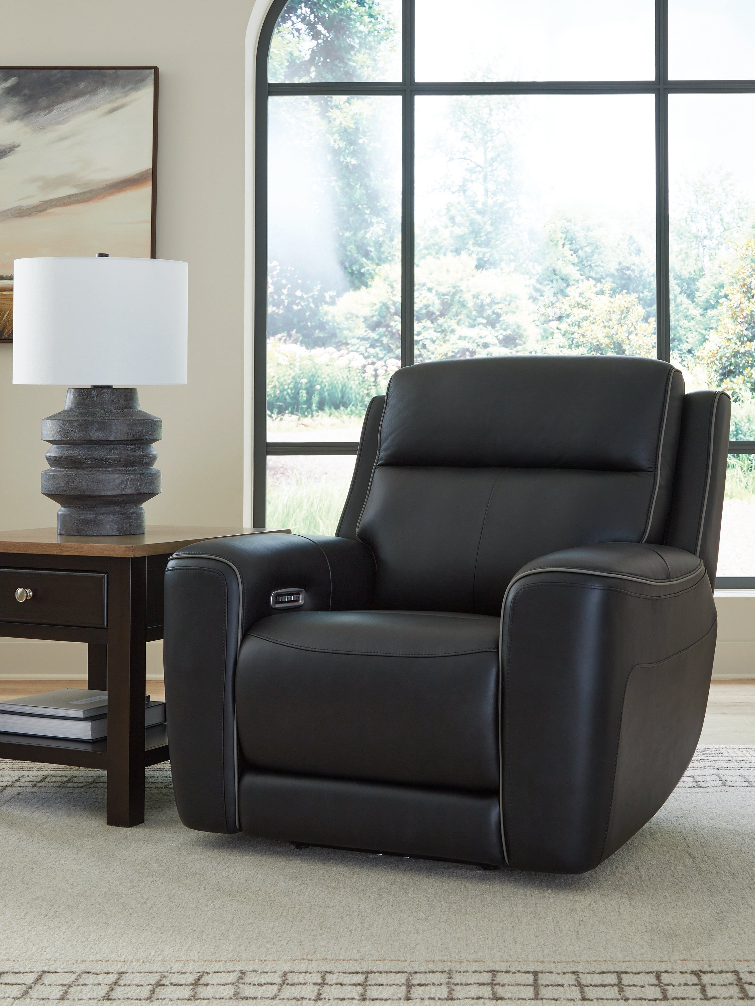 Luxury Living Gallery - Ashley Furniture - 5Z-Comfort Living Room - PWR Recliner/ADJ Headrest / Onyx - PCU1090213