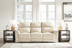 Luxury Living Gallery - Ashley Furniture - Dahlmoore Living Room - DBL REC PWR Loveseat w/Console / Almond - U1320096