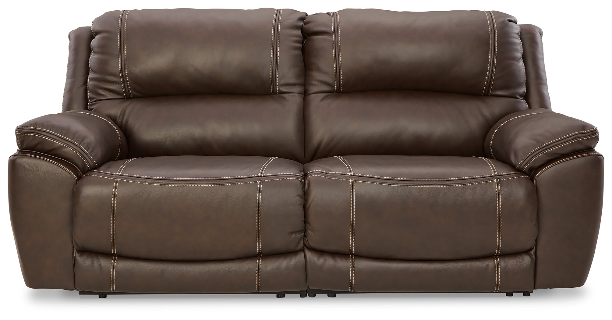 Luxury Living Gallery - Ashley Furniture - Dunleith Sectional - 2-Piece Power Reclining Sectional Loveseat / Chocolate - U71604S3