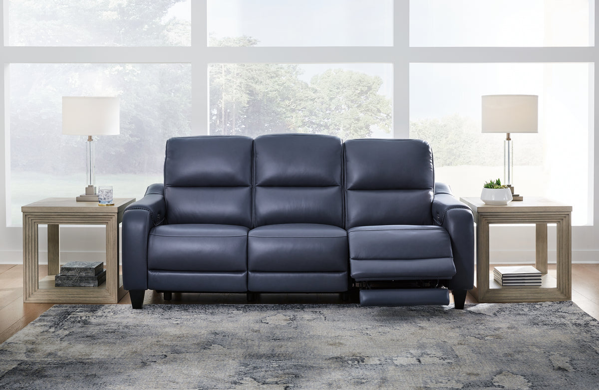 Luxury Living Gallery - Ashley Furniture - Mercomatic Living Room - PWR REC Sofa with ADJ Headrest / Ocean - U7531115