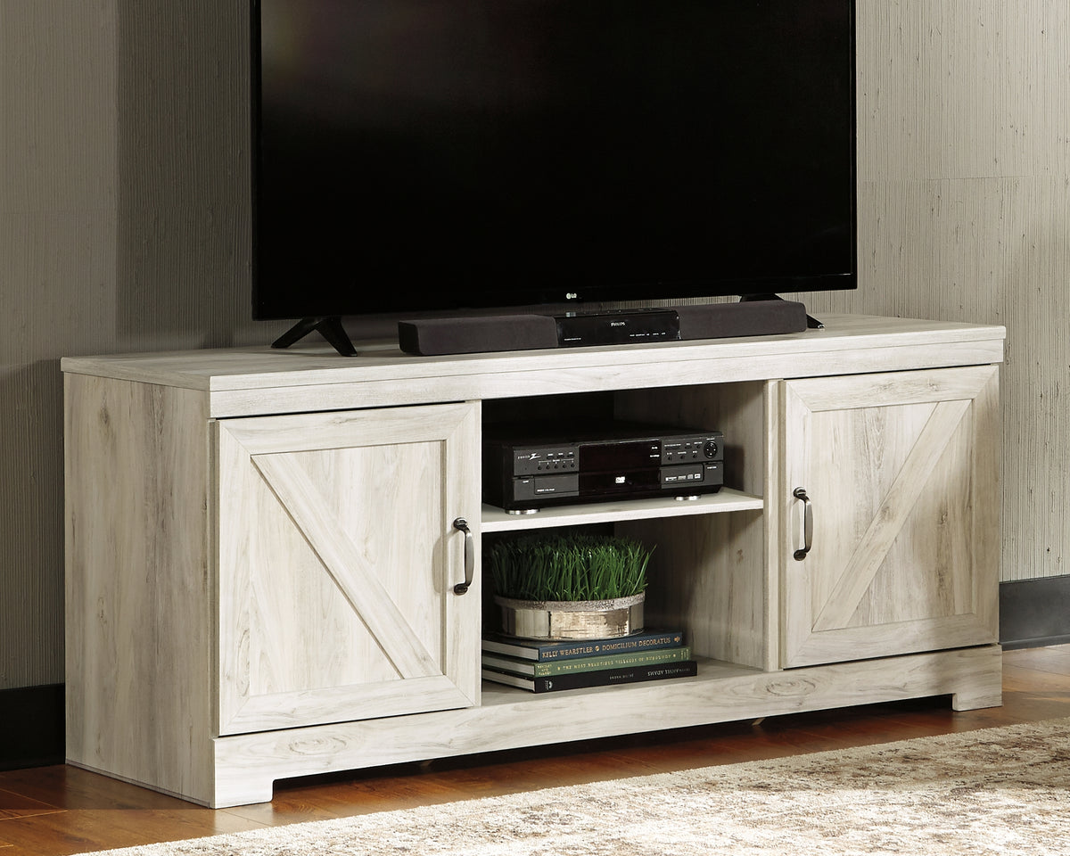 Luxury Living Gallery - Ashley Furniture - Bellaby TV Stand - 63" / Whitewash - W331-68